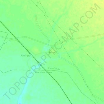 Carte topographique Ranuj, altitude, relief