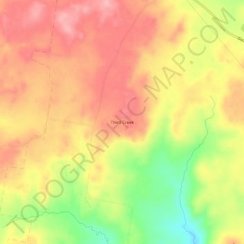 Carte topographique Third Creek, altitude, relief