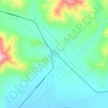 Carte topographique Сары-Таш, altitude, relief