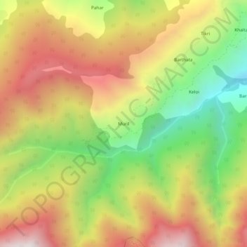 Carte topographique Muril, altitude, relief