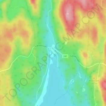 Carte topographique Annefors, altitude, relief