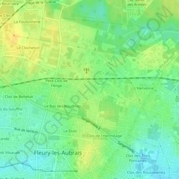 Carte topographique Lignerole, altitude, relief