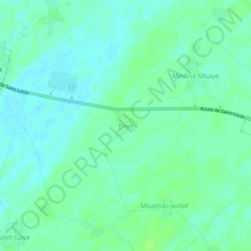 Carte topographique Paye, altitude, relief