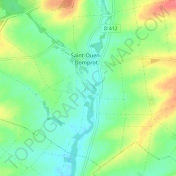 Carte topographique Saint-Étienne, altitude, relief