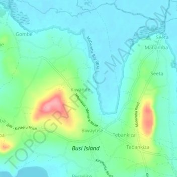 Carte topographique Memere, altitude, relief