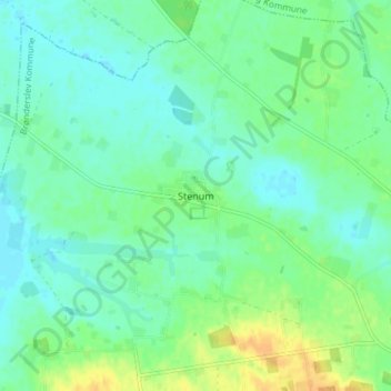 Carte topographique Stenum, altitude, relief