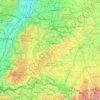 Carte topographique Württemberg, altitude, relief