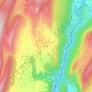Carte topographique Rupt, altitude, relief