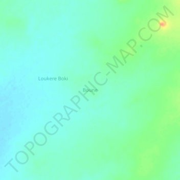 Carte topographique Boune, altitude, relief