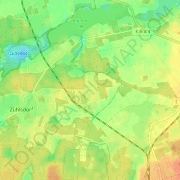 Carte topographique Fuchswinkel, altitude, relief