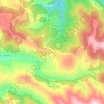 Carte topographique Kümbet, altitude, relief