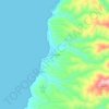 Carte topographique Portu Maga, altitude, relief