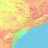 Carte topographique Rio Acima, altitude, relief