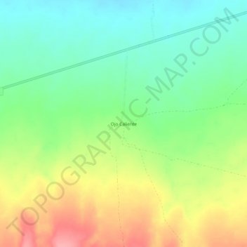 Carte topographique Ojo Caliente, altitude, relief