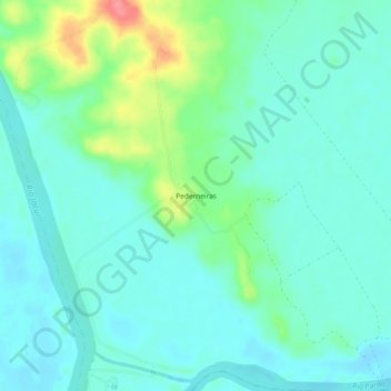 Carte topographique Pederneiras, altitude, relief