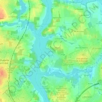 Carte topographique Port Jean, altitude, relief