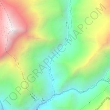 Carte topographique Provincia de Corongo, altitude, relief