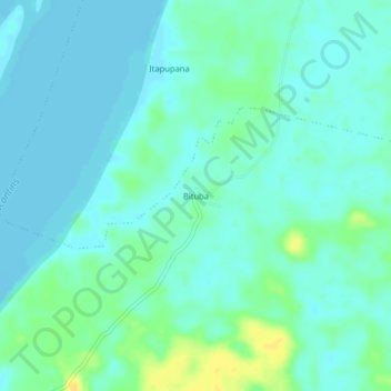 Carte topographique Bituba, altitude, relief