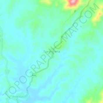 Carte topographique Tsarahonena, altitude, relief