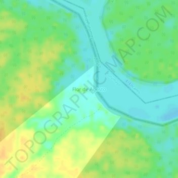 Carte topographique Flor de Agosto, altitude, relief