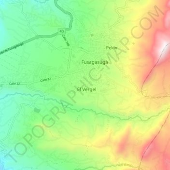 Carte topographique Marsella, altitude, relief