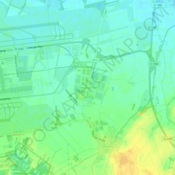 Carte topographique Schwaigerloh, altitude, relief