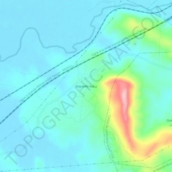 Carte topographique Seguedla, altitude, relief