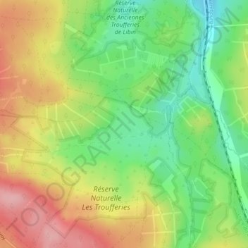 Carte topographique Les Anches, altitude, relief
