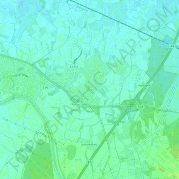 Carte topographique Sand, altitude, relief