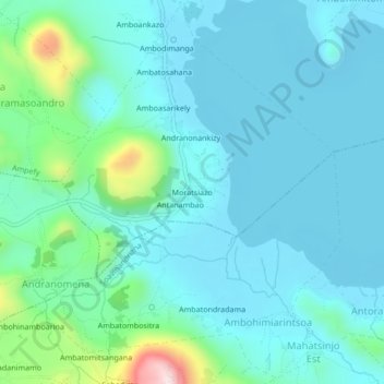 Carte topographique Moratsiazo, altitude, relief