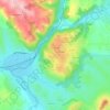 Carte topographique Crouzols, altitude, relief