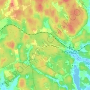 Carte topographique Skogstorp, altitude, relief