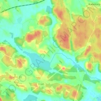 Carte topographique Fimta, altitude, relief