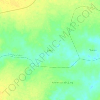 Carte topographique Joura, altitude, relief