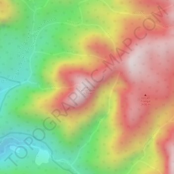 Carte topographique Cerro Pelon, altitude, relief