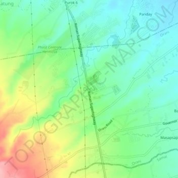 Carte topographique Doña, altitude, relief