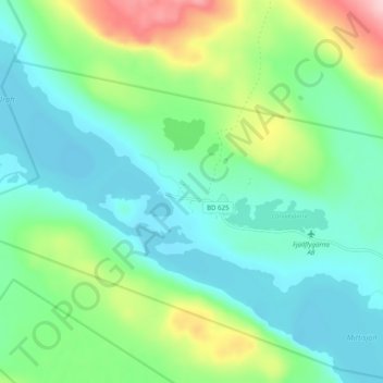 Carte topographique Adolfström, altitude, relief