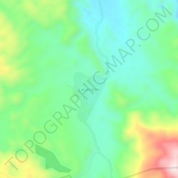 Carte topographique Lacandón, altitude, relief