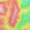 Carte topographique Col del Rosso, altitude, relief