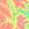 Carte topographique Garzê Tibetan Autonomous Prefecture, altitude, relief