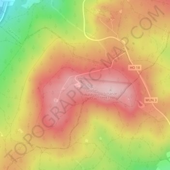 Carte topographique Teufelstisch, altitude, relief