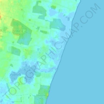 Carte topographique Bukkemose, altitude, relief