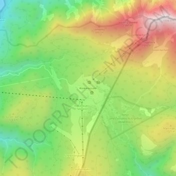 Carte topographique Winklmoosalm, altitude, relief
