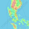 Carte topographique Bulacan, altitude, relief
