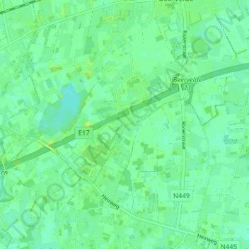 Carte topographique Klein-Gent, altitude, relief