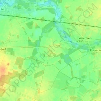 Carte topographique Ahof, altitude, relief