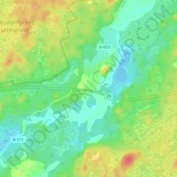 Carte topographique Esmared, altitude, relief