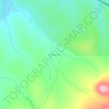 Carte topographique Robanda, altitude, relief