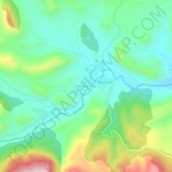 Carte topographique Manzanera, altitude, relief