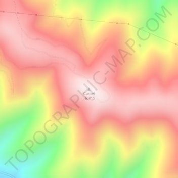 Carte topographique Camel Hump, altitude, relief
